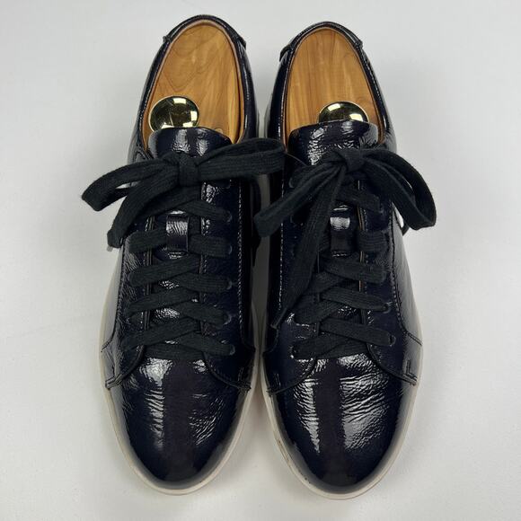 Gentle Souls Kenneth Cole Haddie Patent Leather Sneakers  Navy Blue Size 8.5M - Picture 5 of 10